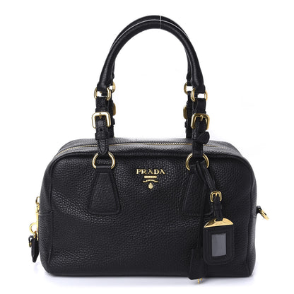 Prada Vitello Daino Bowler Black 1 of 9