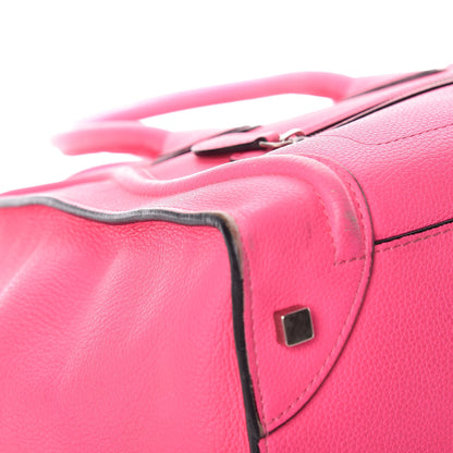 Celine Drummed Calfskin Mini Luggage Fluo Pink 12 of 20