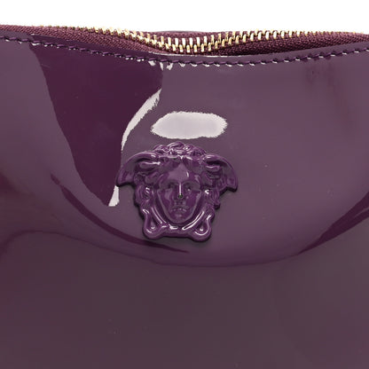 Versace Patent Medusa Clutch Pouch With Strap Purple 7 of 9