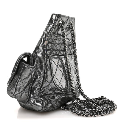Chanel Iridescent Calfskin Mini Backpack Is Back Silver 3 of 10