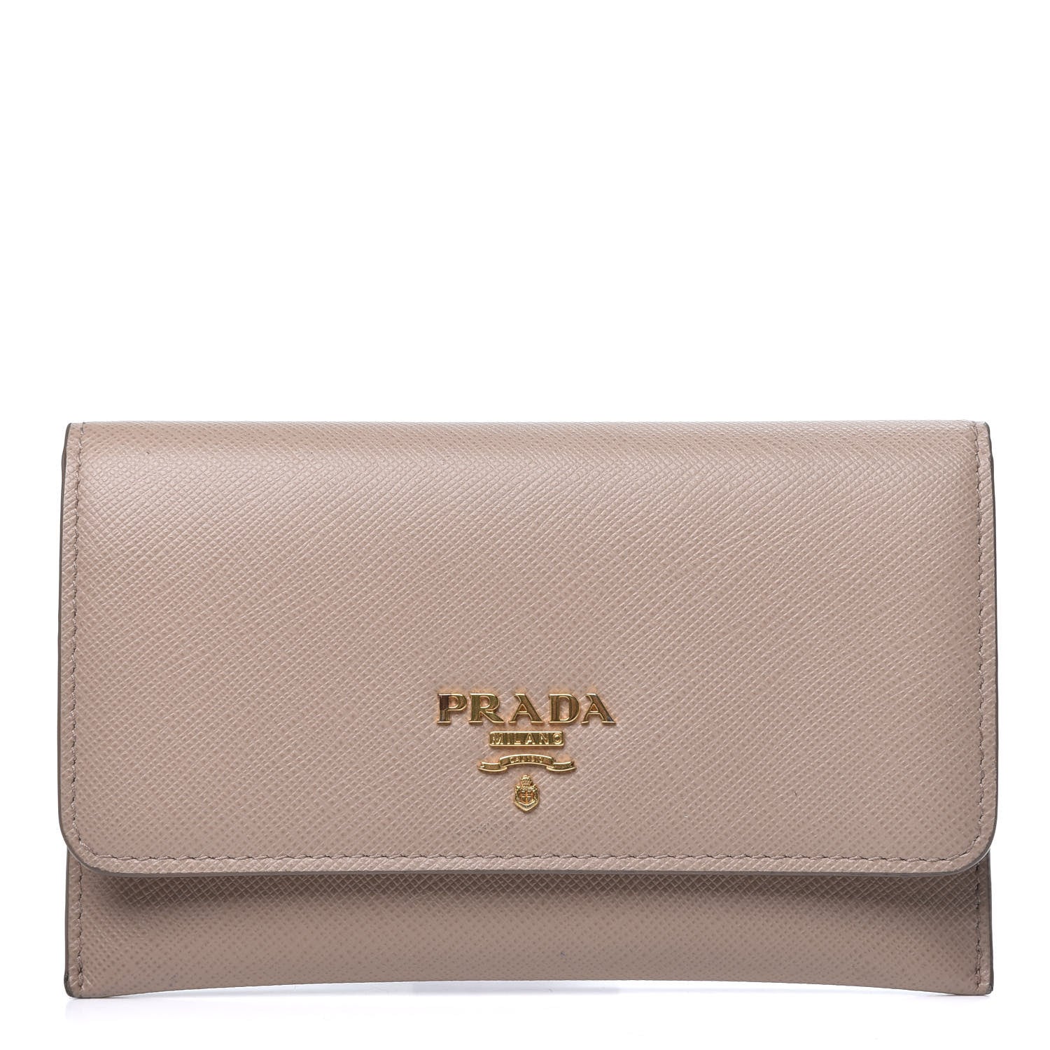 Prada Saffiano Metal Flap Card Holder Cammeo 1 of 16