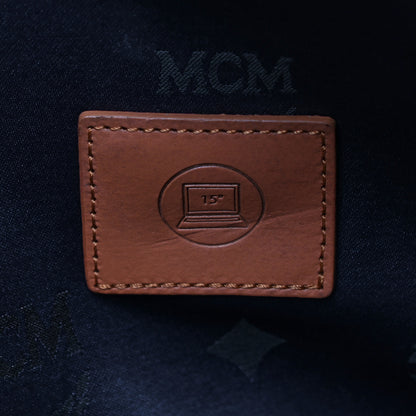 MCM Visetos Studded Medium Stark M Backpack Cognac 7 of 16