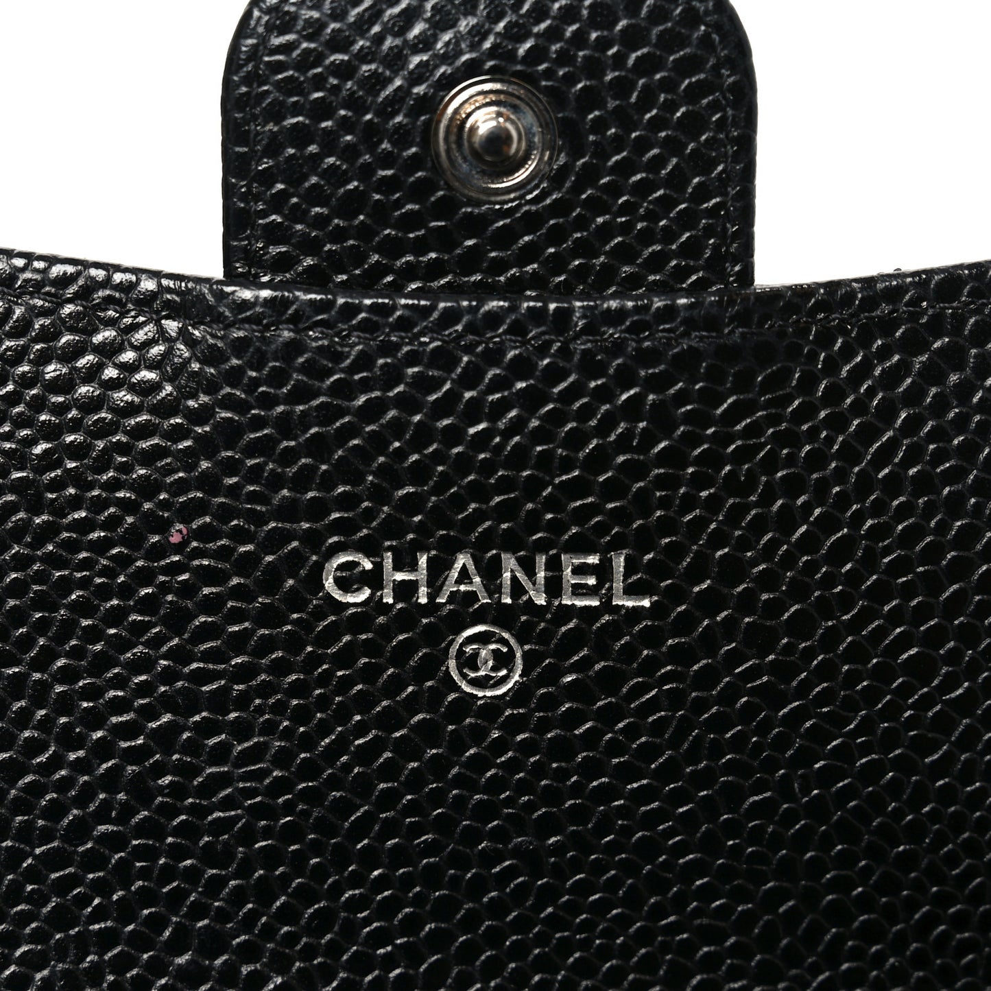 Caviar Quilted Large Gusset Flap Wallet Black
