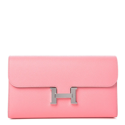 Hermes Epsom Constance Long Wallet Rose Confetti 1 of 8