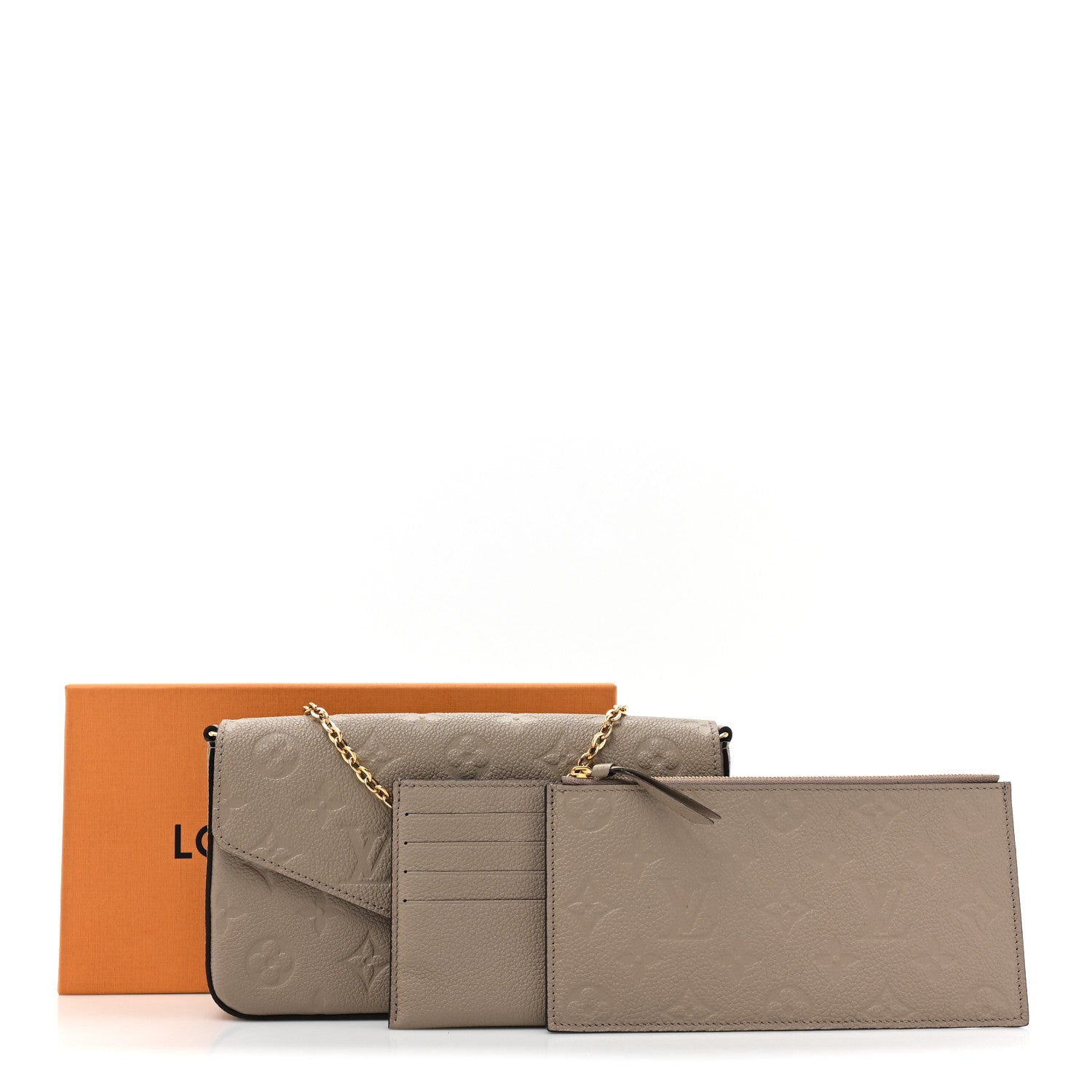 Louis Vuitton Empreinte Pochette Felicie Chain Wallet Tourterelle 12 of 12
