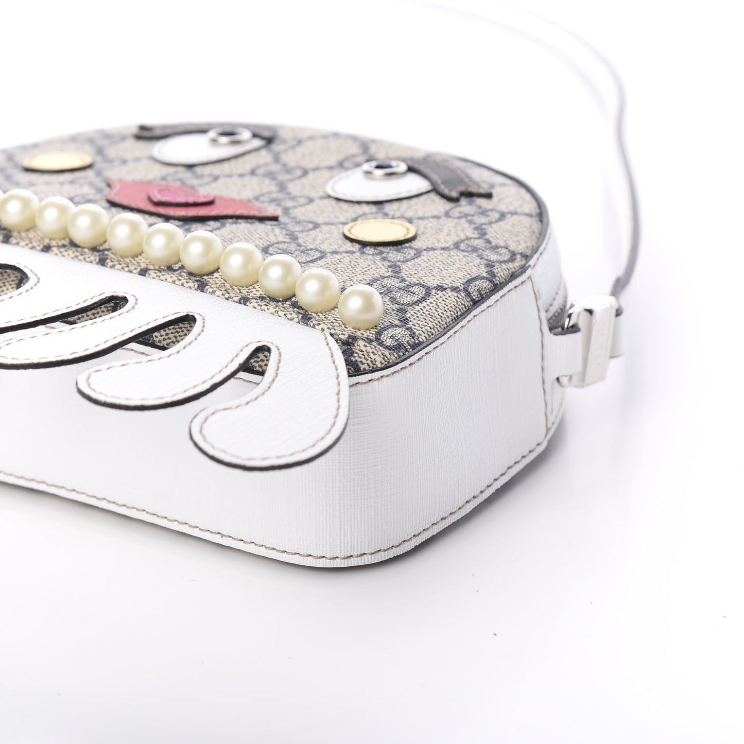GG Supreme Monogram Childrens Octopus Messenger Bag White