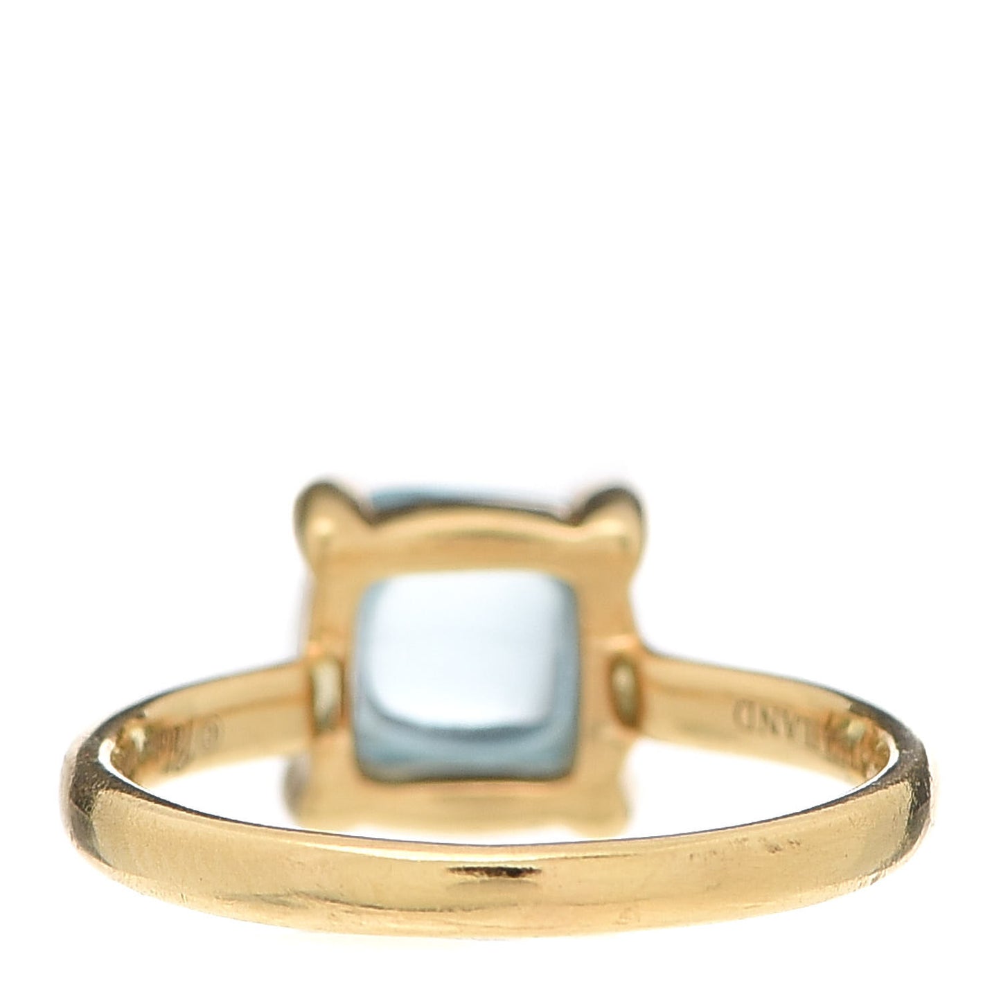 18K Yellow Gold Blue Topaz 7mm Paloma Picasso Sugar Stacks Ring 47 4.25
