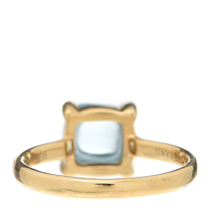 Tiffany 18K Yellow Gold Blue Topaz 7mm Paloma Picasso Sugar Stacks Ring 47 4.25 3 of 5