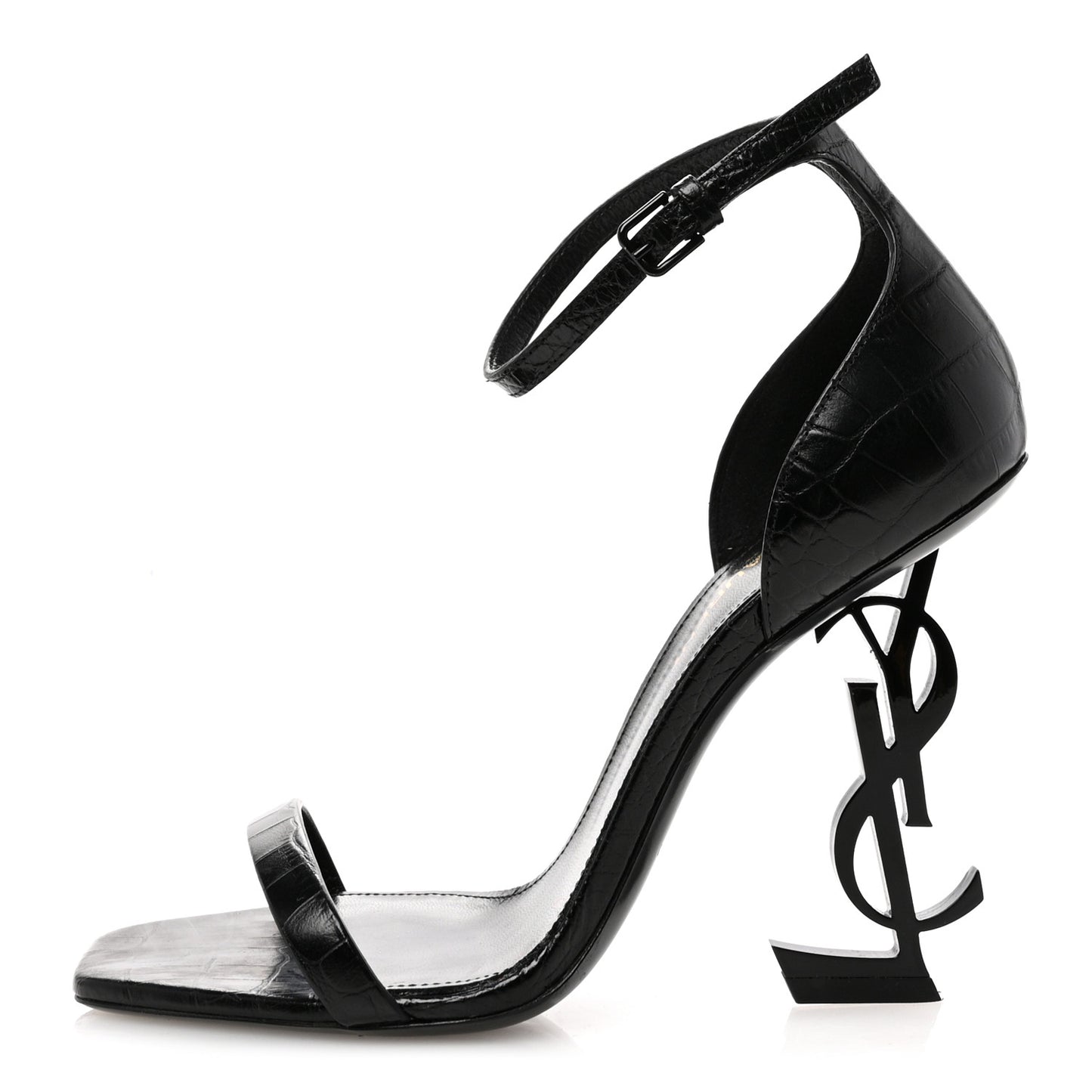Calfskin Fake Cocco Opyum 110 Sandals 36 Black