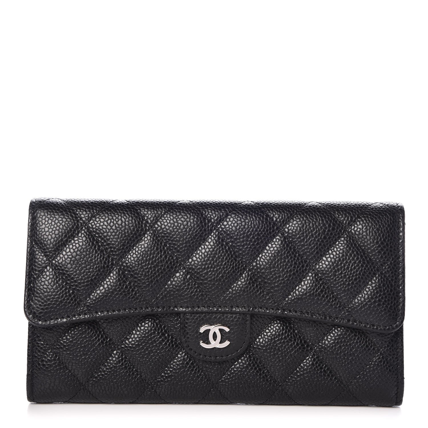 Chanel Caviar Quilted Large Flap Wallet Black 1 of 9