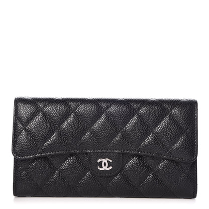 Chanel Caviar Quilted Large Flap Wallet Black 1 of 9