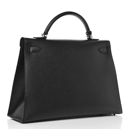 Hermes Epsom Kelly Sellier 40 Black 4 of 39
