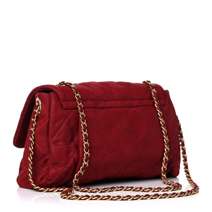 Chanel Iridescent Calfskin Quilted Flap Bag Red 3 of 12
