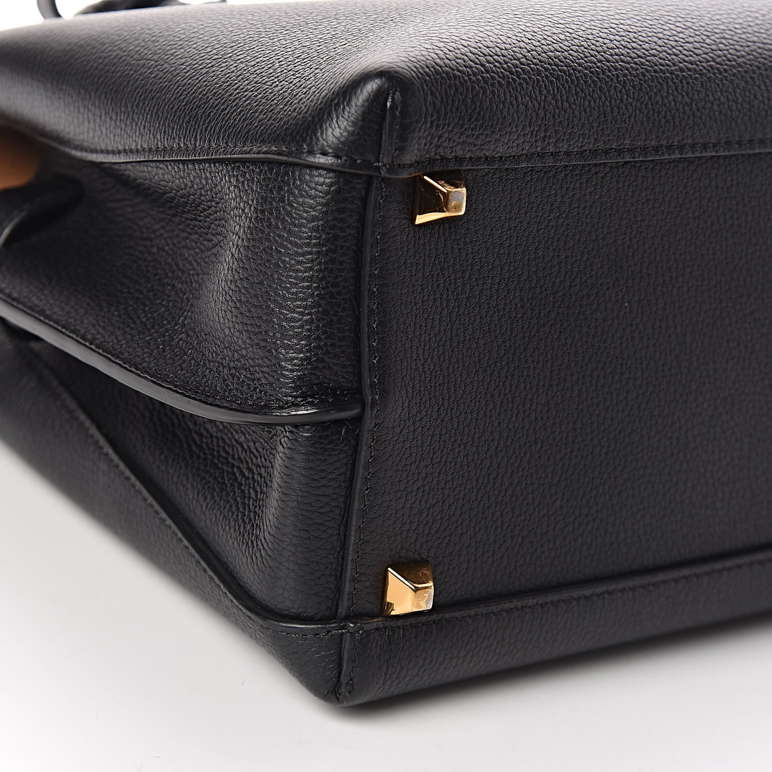 MCM Grained Calfskin Medium Milla Tote Black 9 of 10