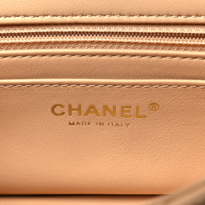 Chanel Lambskin Quilted Mini Rectangular Pearl Crush Flap Beige 6 of 10