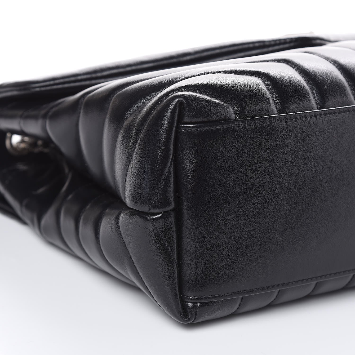 Saint Laurent Calfskin Y Quilted Monogram Medium Loulou Chain Satchel Black 8 of 9