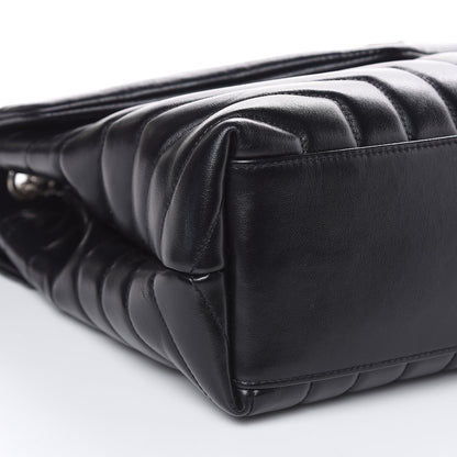 Saint Laurent Calfskin Y Quilted Monogram Medium Loulou Chain Satchel Black 8 of 9
