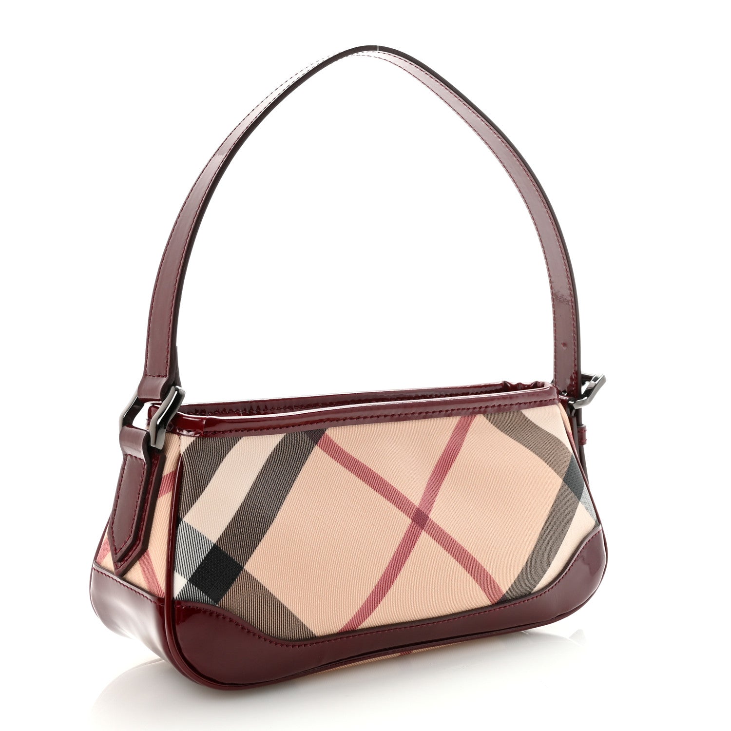 Burberry Patent Nova Check Newbury  Dark Red 3 of 9