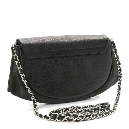 Chanel Caviar Half Moon Wallet On Chain WOC Black 3 of 10