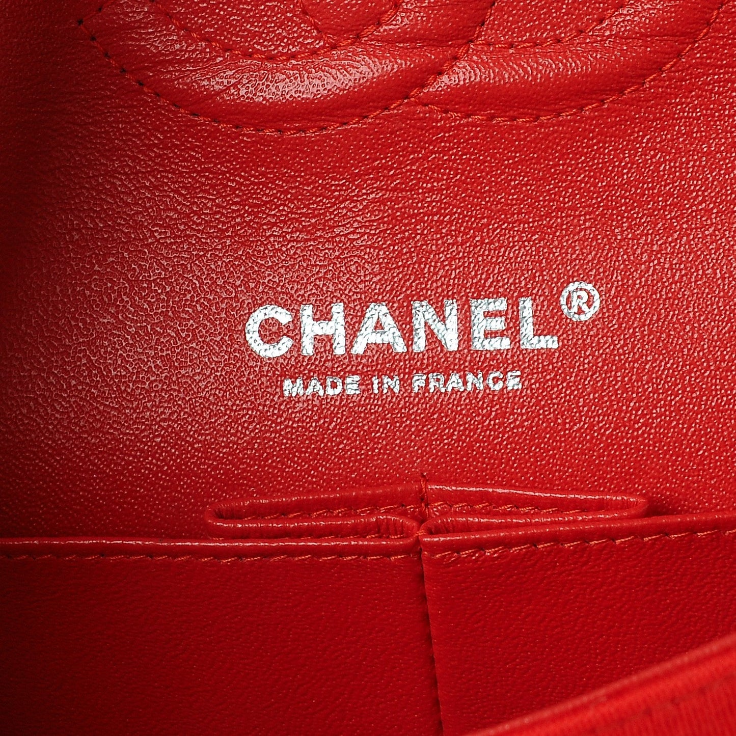 Jersey Quilted Medium Double Flap Red