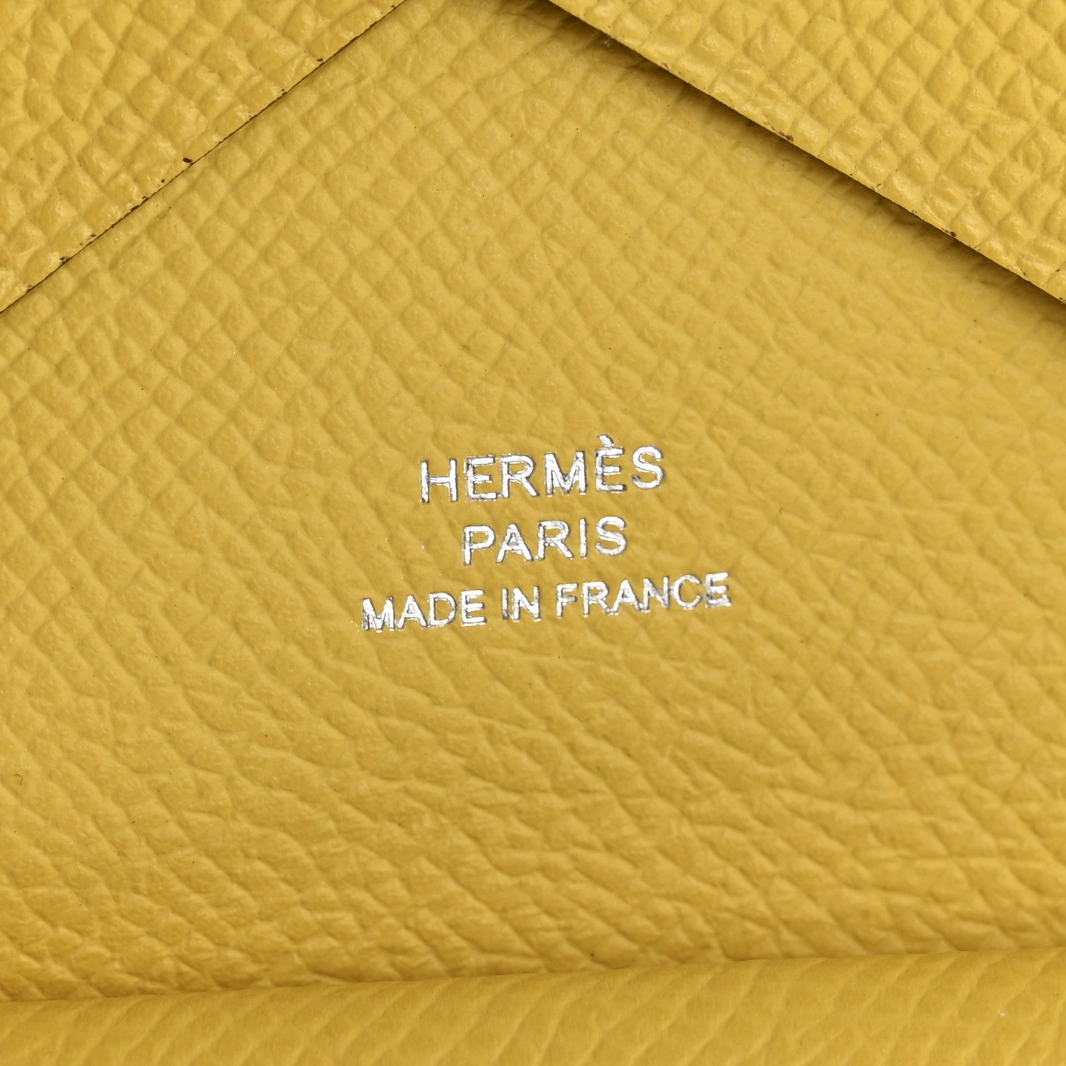 Hermes Epsom Calvi Duo Card Case Jaune De Naples 1771424