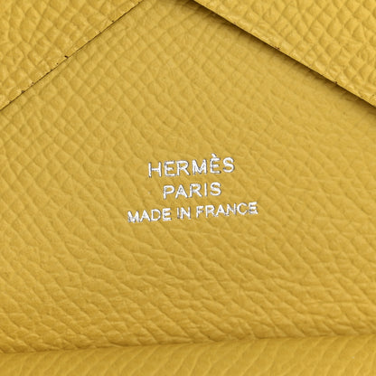 Hermes Epsom Calvi Duo Card Case Jaune De Naples 6 of 8