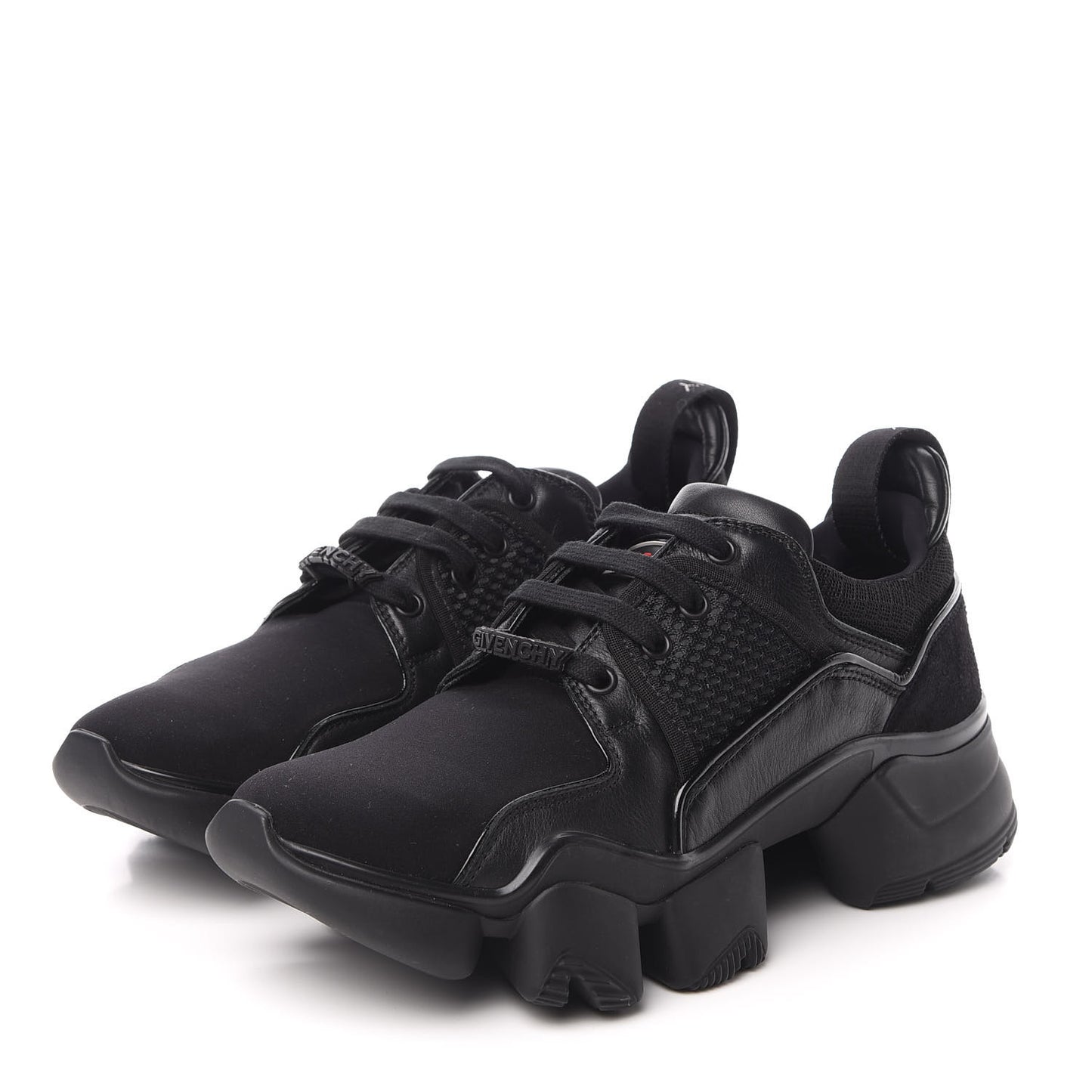 Calfskin Neoprene Jaw Low Sneakers 41 Black