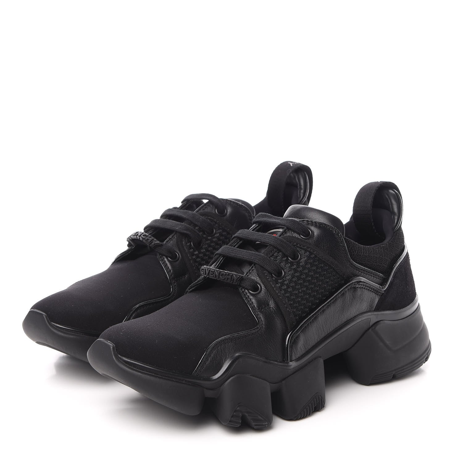 Givenchy Calfskin Neoprene Jaw Low Sneakers 41 Black 3 of 8