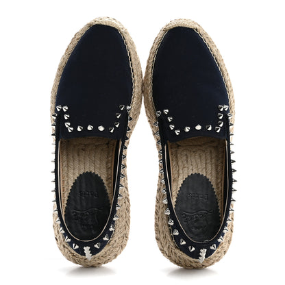 Christian Louboutin Canvas Espaboat Spikes Flat Espadrilles 37 Black 2 of 10