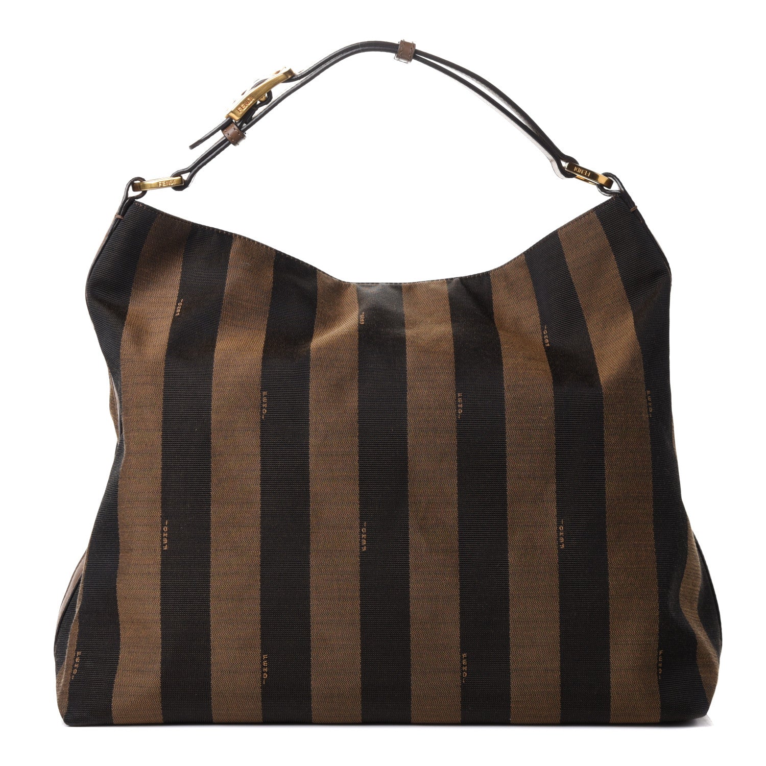 Fendi Pequin Vitello Large Hobo Tobacco Foresta 1 of 11