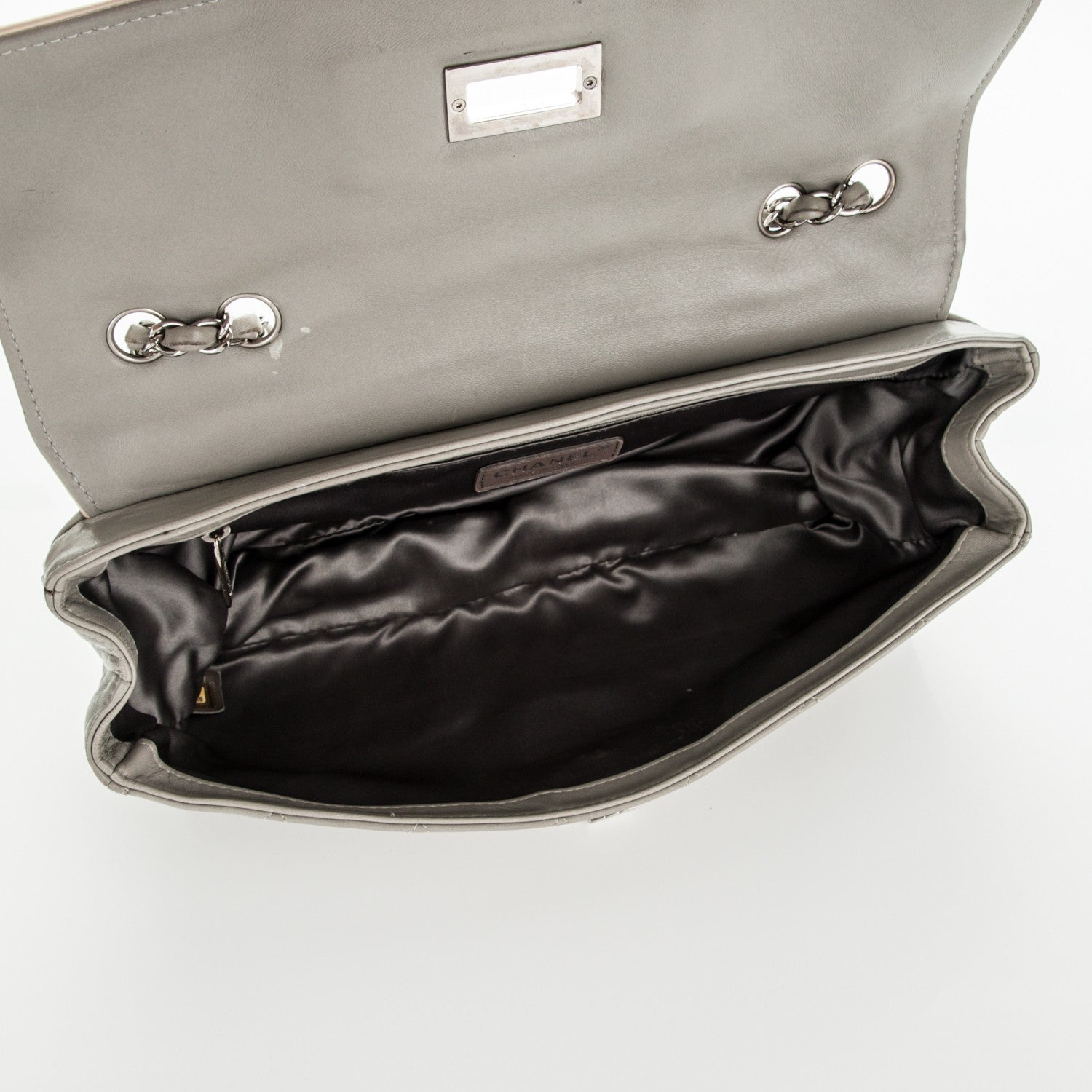 Chanel Lambskin East West Mademoiselle Flap Grey 5 of 12