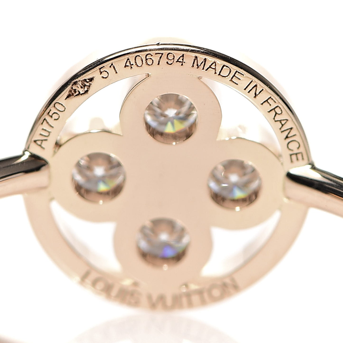 18K Pink Gold Diamond Blossom BB Ring 49 4.75