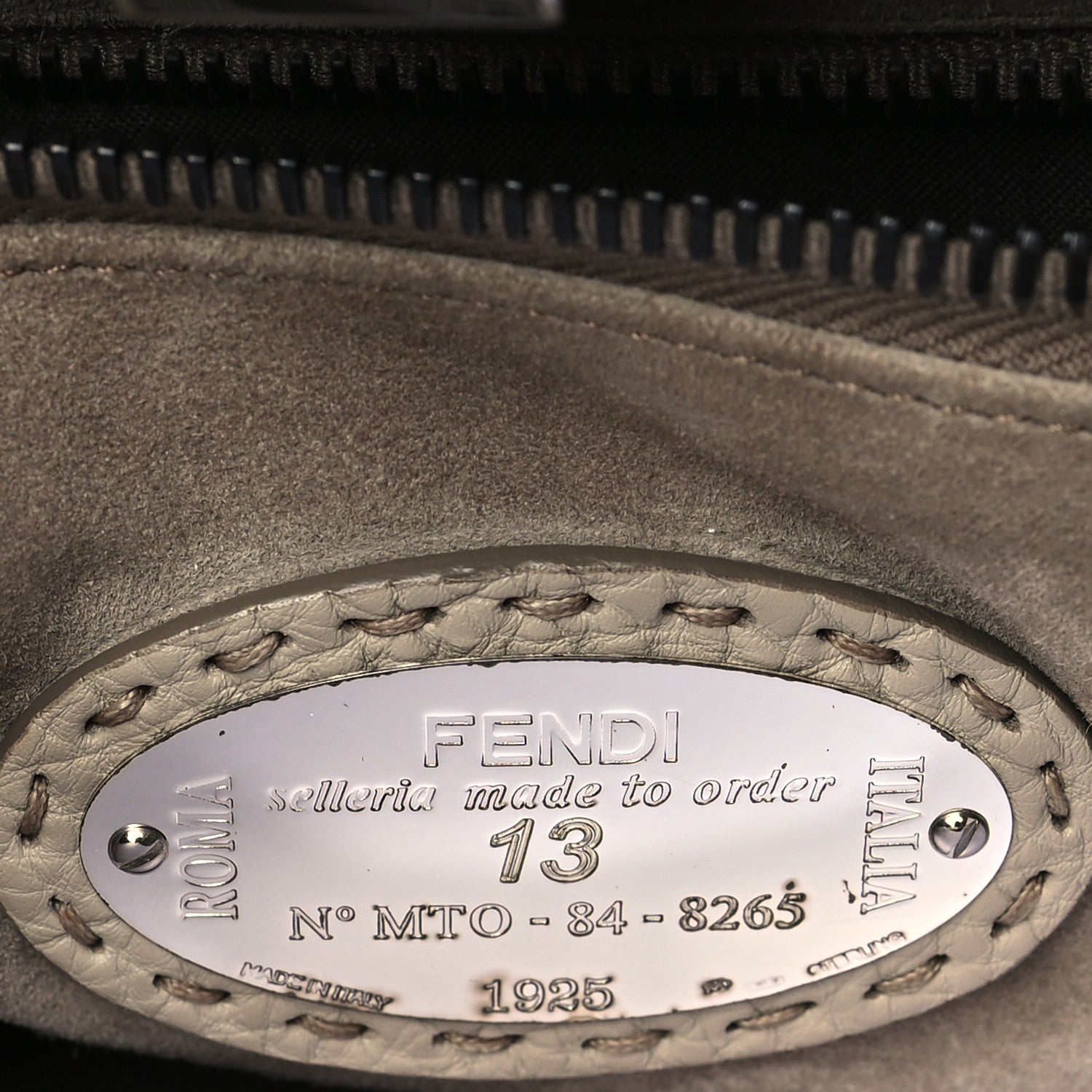 Fendi Cuoio Romano Selleria Medium Peekaboo Iconic Satchel Pietra Nocciola 6 of 10