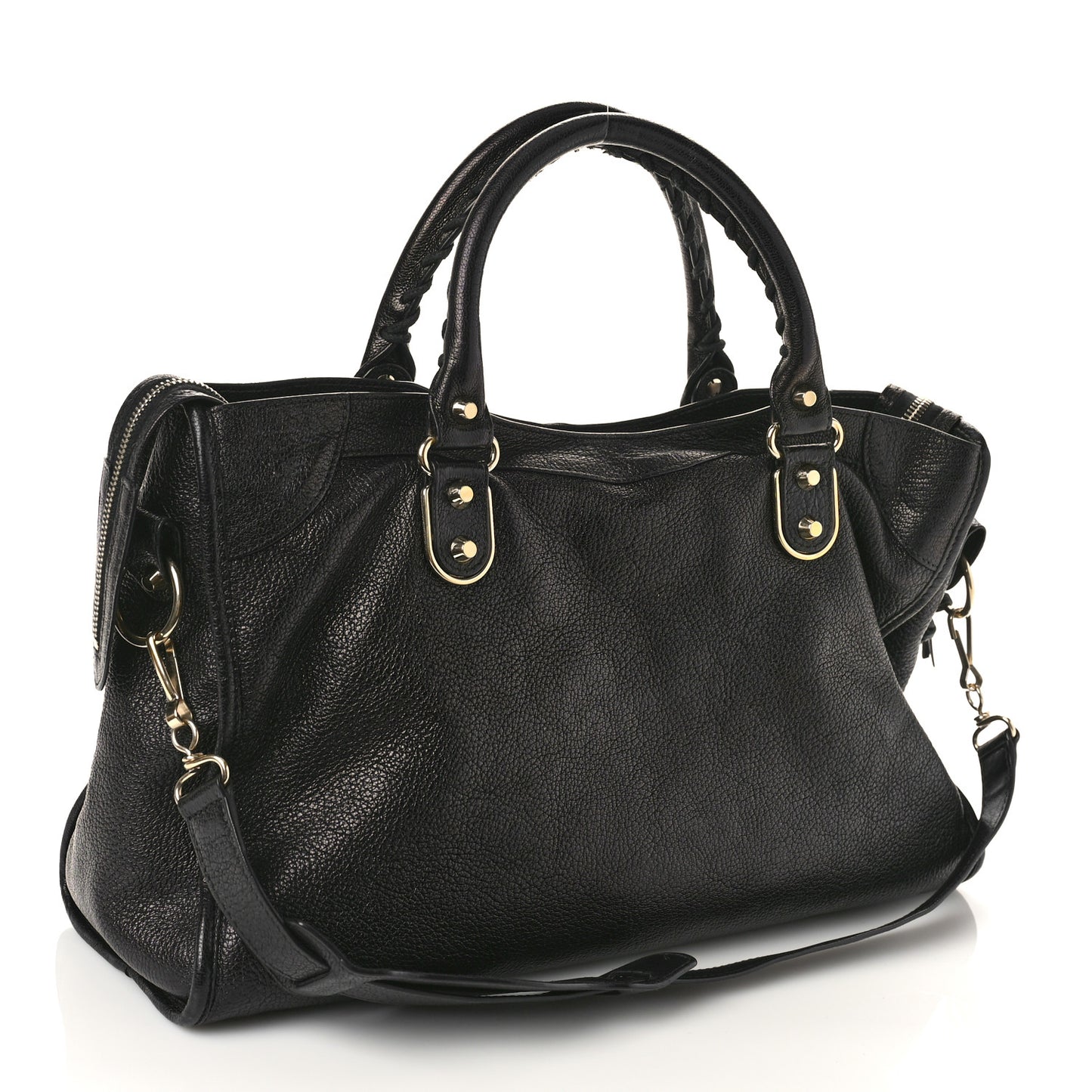 Chevre Gold Metallic Edge Hardware City Black