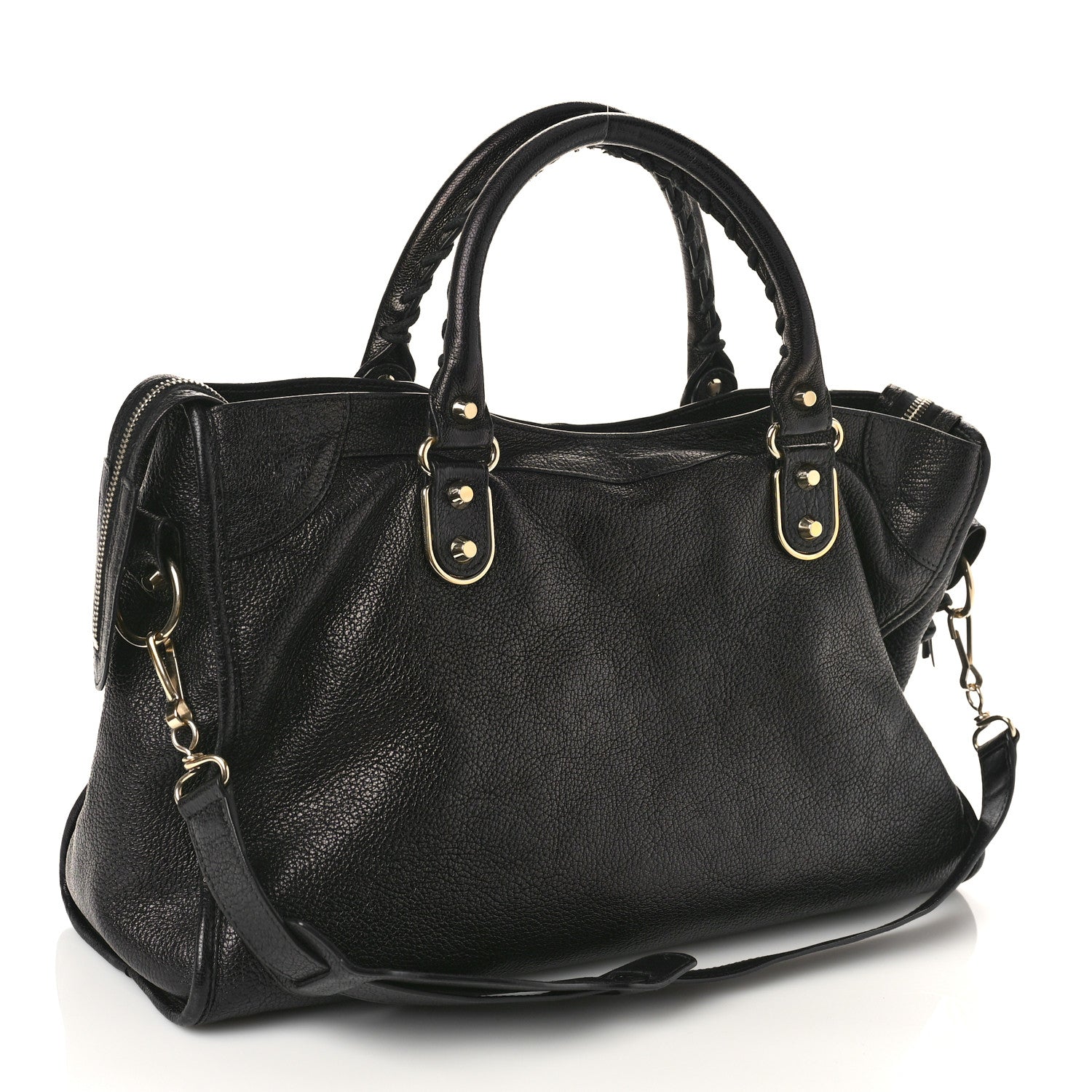 Balenciaga Chevre Gold Metallic Edge Hardware City Black 3 of 8