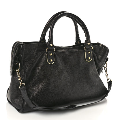 Balenciaga Chevre Gold Metallic Edge Hardware City Black 3 of 8