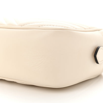Gucci Calfskin Matelasse Small GG Marmont Chain Shoulder Bag White 10 of 10
