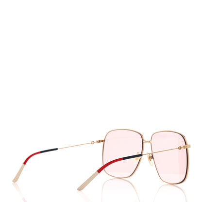 Gucci Rectangular Frame Interlocking G Sunglasses GG0394S Pink 3 of 6
