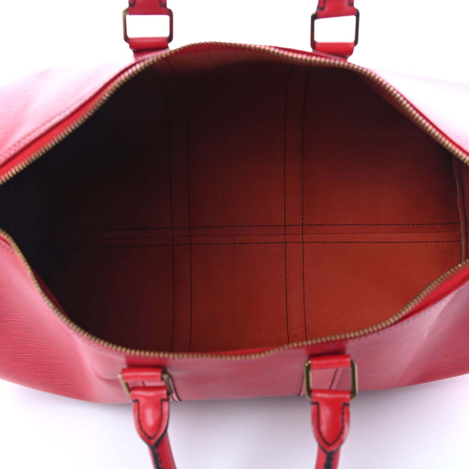 Louis Vuitton Epi Keepall 45 Castillan Red 6 of 12