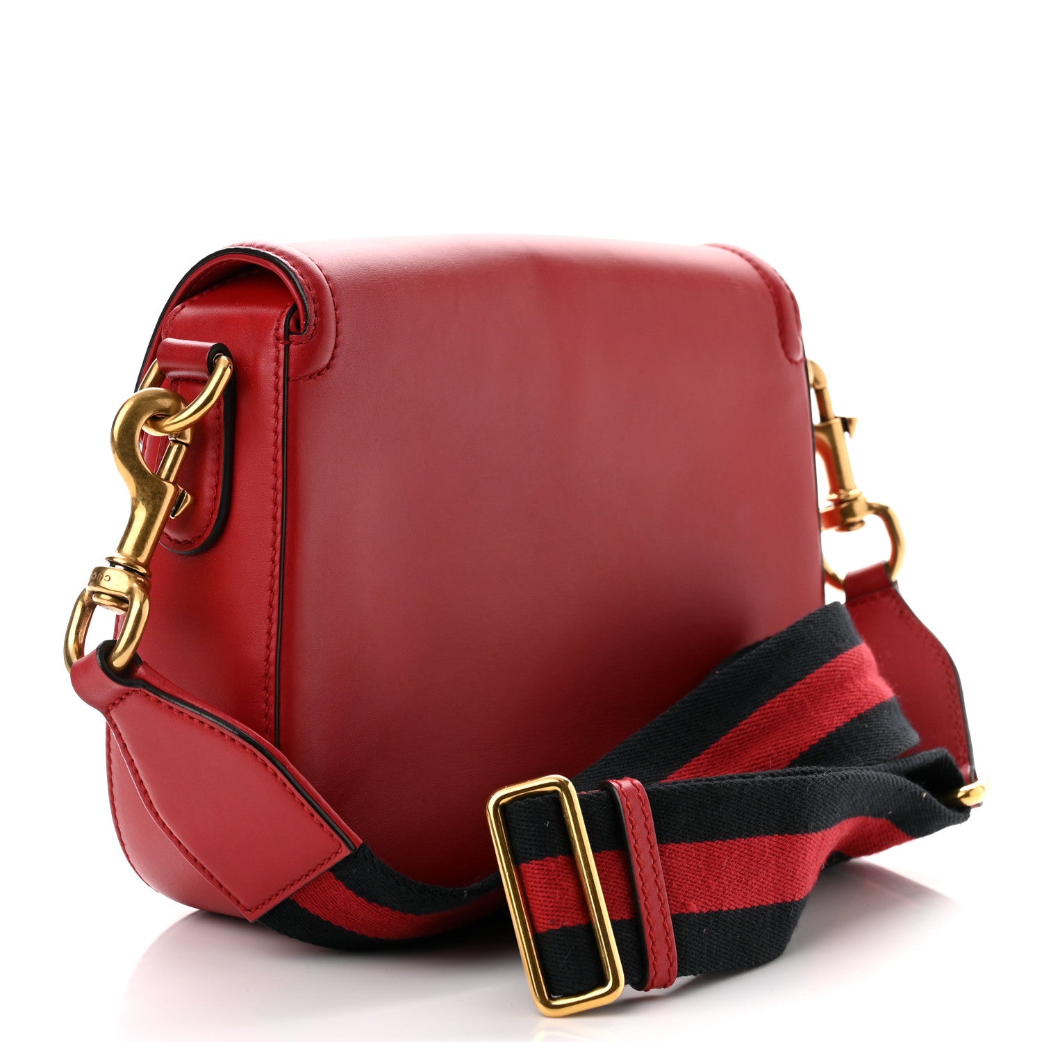 Gucci Ruinart Calfskin Medium Lady Web Shoulder Bag Hibiscus Red 3 of 10