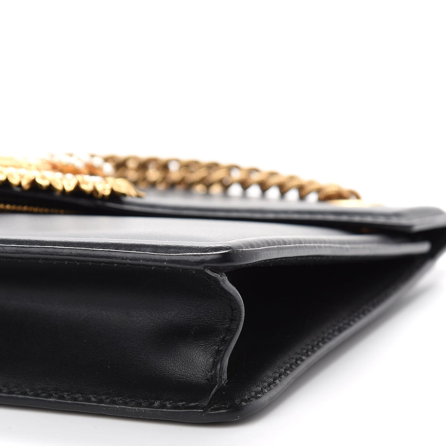 Smooth Calfskin Mini Devotion Envelope Bag Black