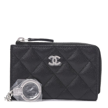 Chanel Caviar Quilted Key Holder Case Black 1 of 8