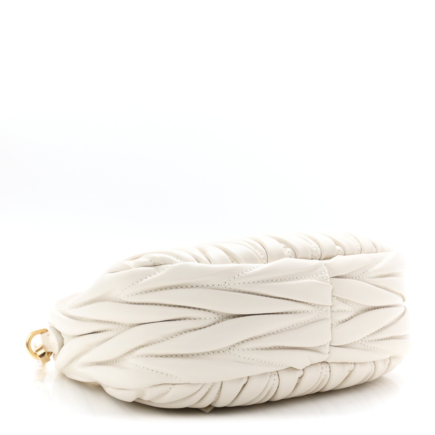 Miu Miu Nappa Matelasse Mini Wander Hobo White 4 of 10