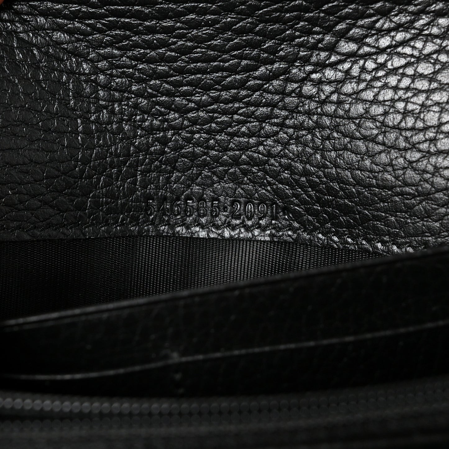 Calfskin Petite GG Marmont Wallet Chain Bag Black