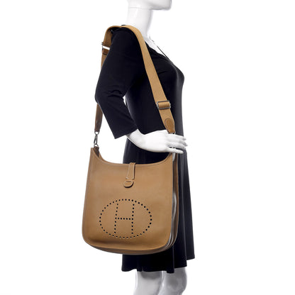 Hermes Taurillon Clemence Evelyne III GM Sable 2 of 12