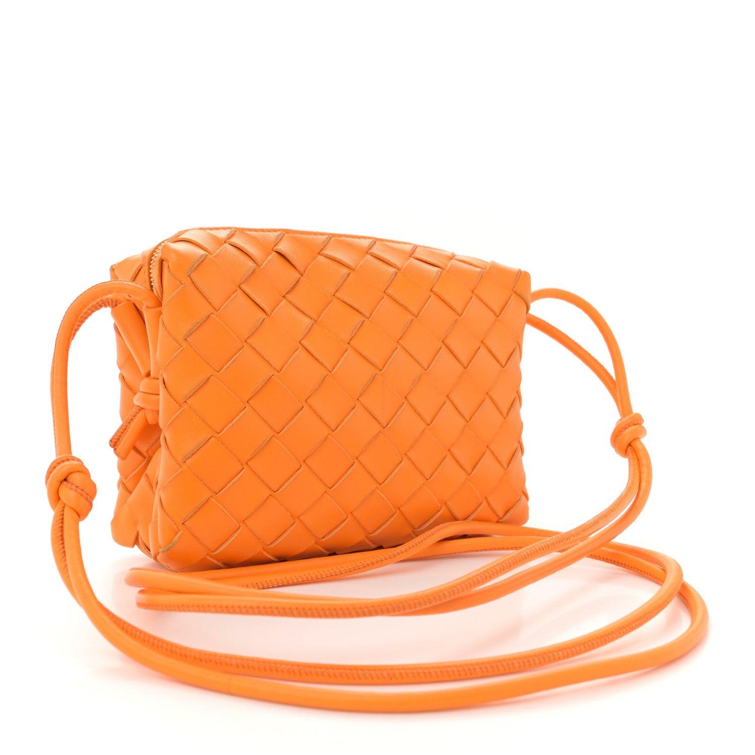Bottega Veneta Nappa Intrecciato Mini Loop Camera Bag Tangerine 3 of 10