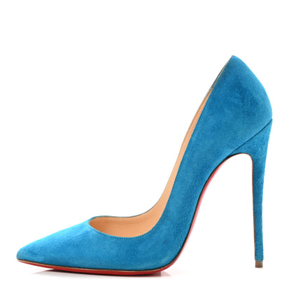 Christian Louboutin Veau Velours So Kate 120 Pumps 36.5 Egyptian Blue 1 of 8