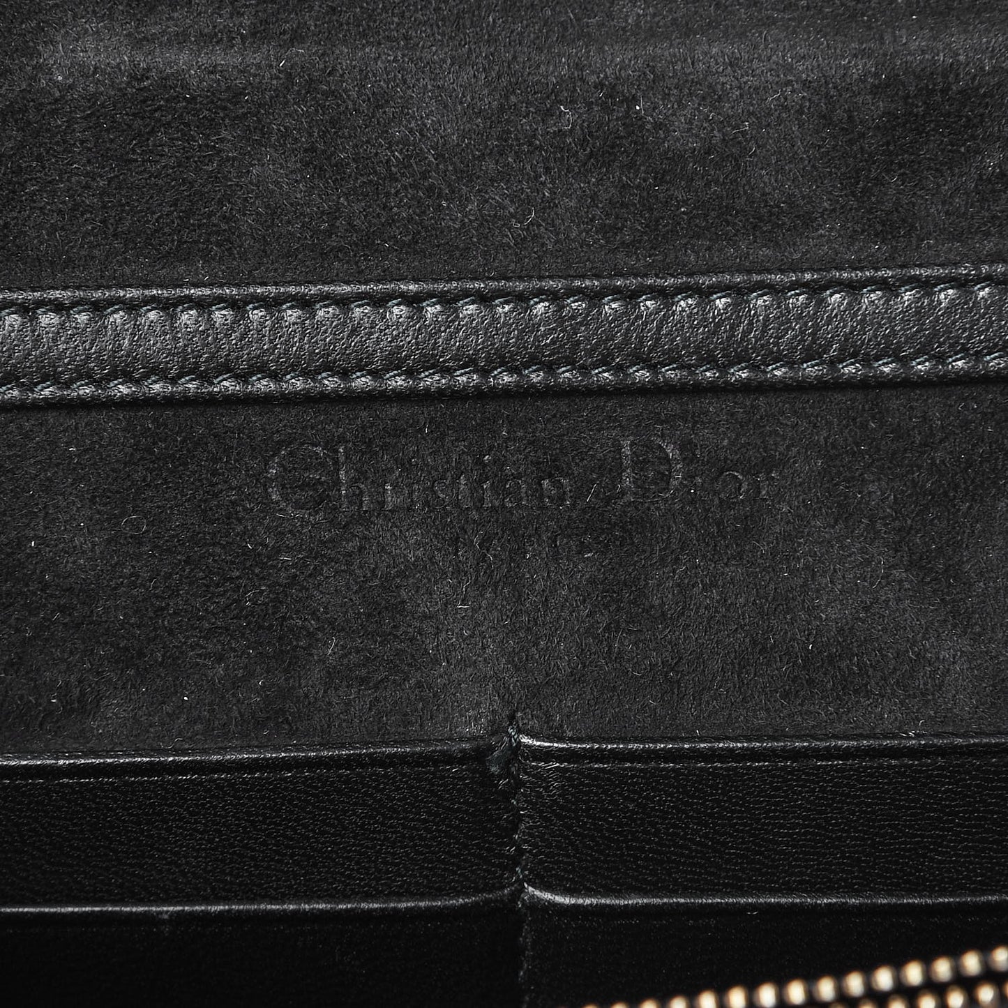 Lambskin Cannage Dioraddict Wallet On Chain Clutch Black