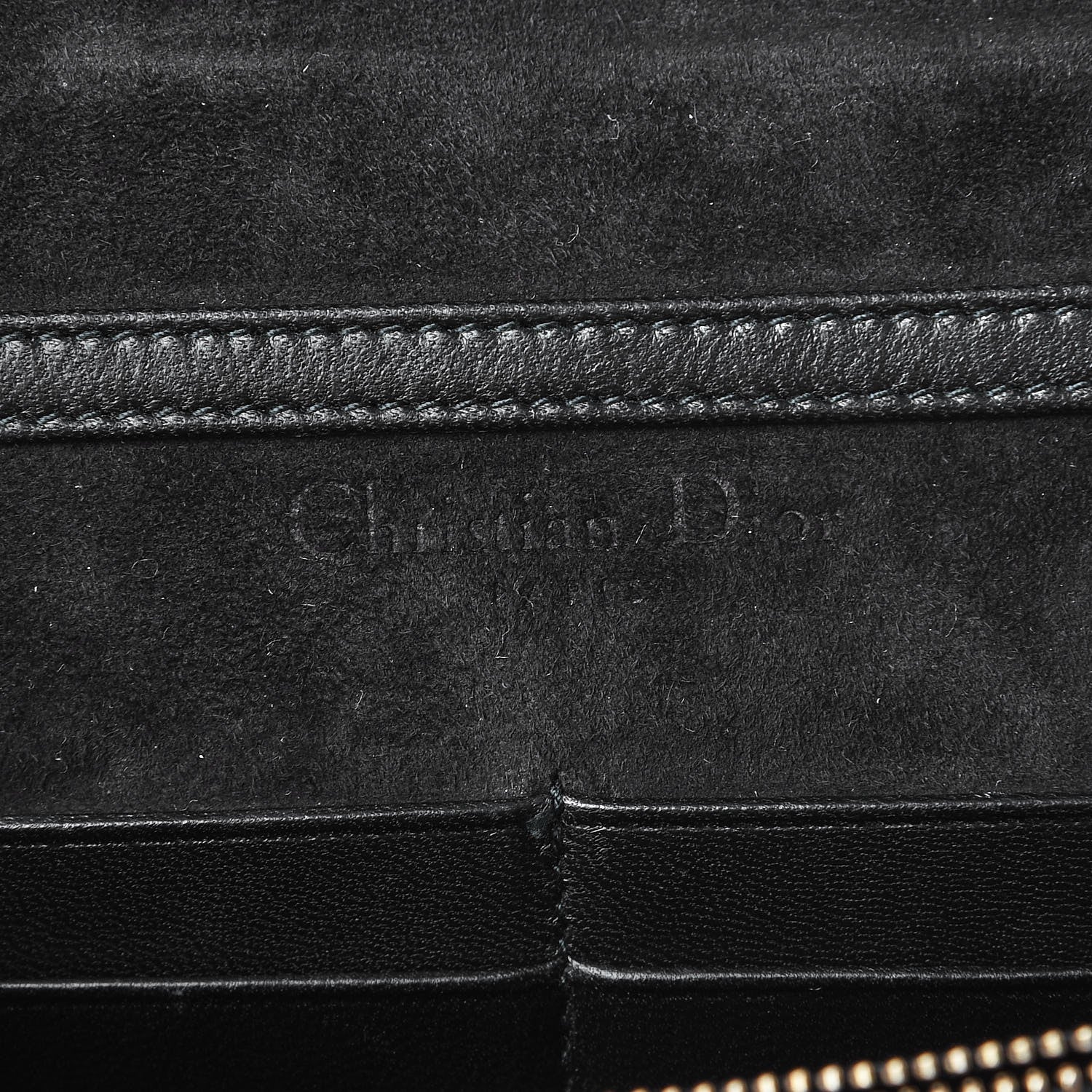 Christian Dior Lambskin Cannage Dioraddict Wallet On Chain Clutch Black 7 of 9