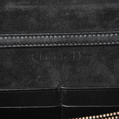 Christian Dior Lambskin Cannage Dioraddict Wallet On Chain Clutch Black 7 of 9